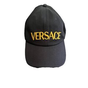 Versace Hat Cap Logo Medusa Size 57 M Gold NWOT